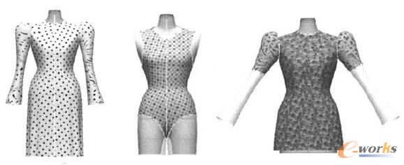 依據服裝三維模型進行立體裁剪得到多款式服裝